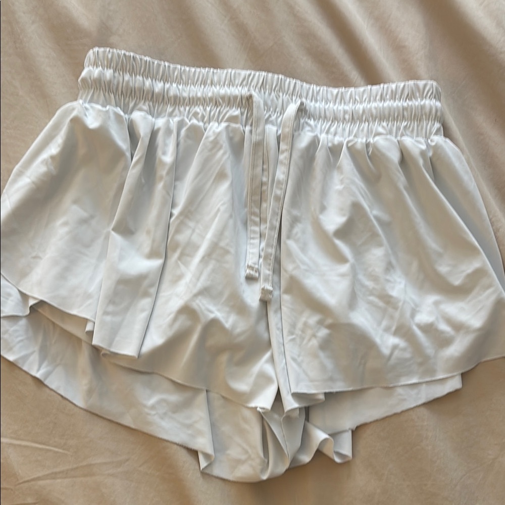 Suzette Girls  White Butterfly Shorts